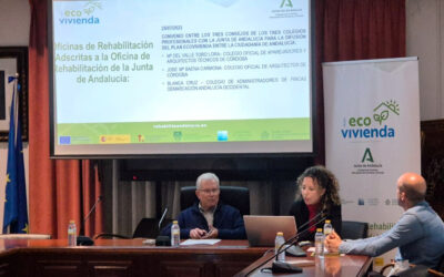 La Mancomunidad Campiña Sur y las Oficinas de Rehabilitación de Andalucía en Córdoba firman un convenio para informar a la ciudadanía sobre las subvenciones en materia de Rehabilitación Energética Residencial